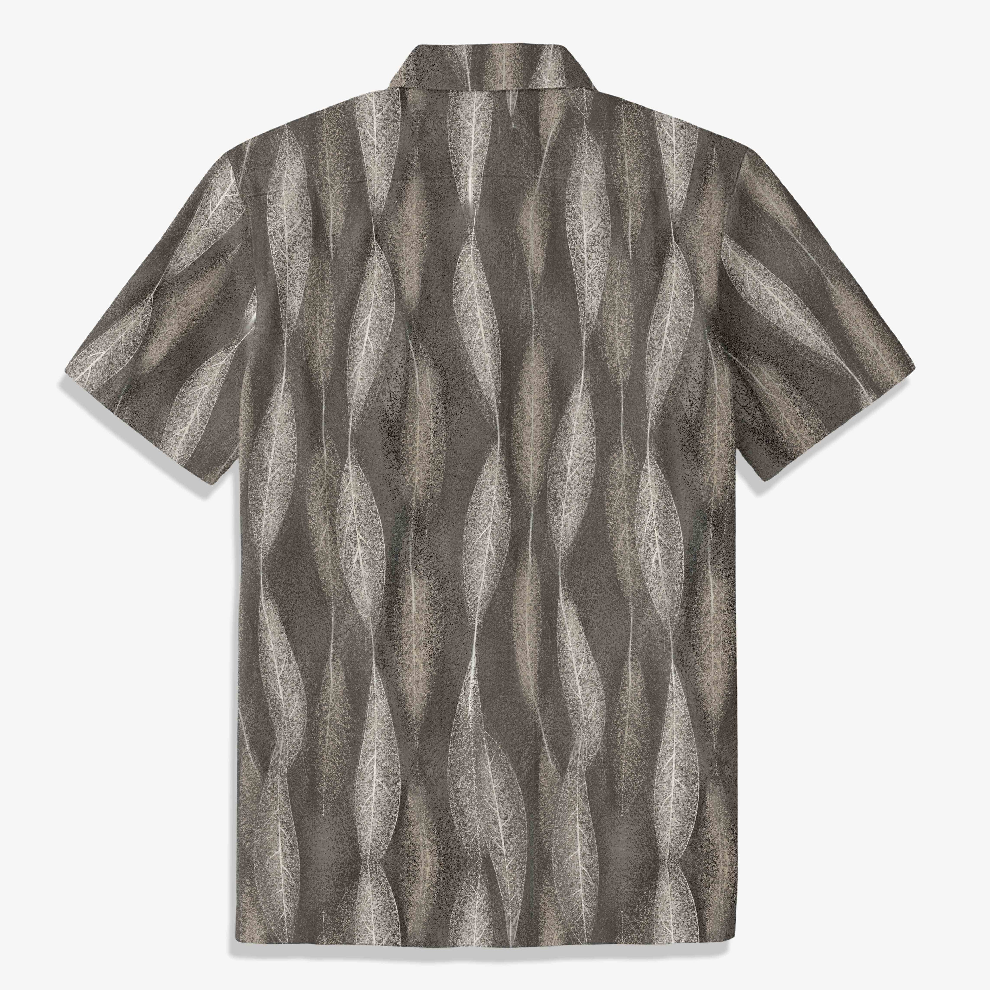 The Rustic Skeleton Leaf Shirt - Vintage Earth Tone