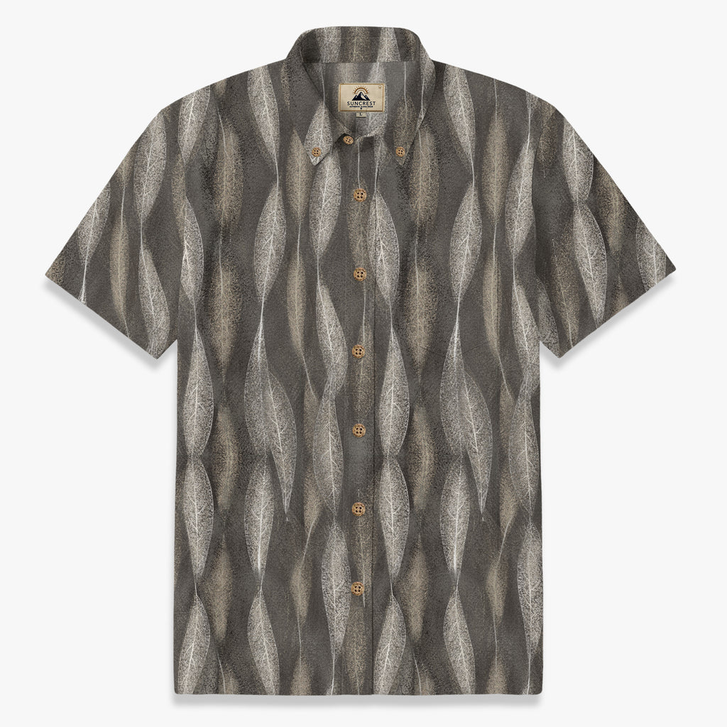 The Rustic Skeleton Leaf Shirt - Vintage Earth Tone