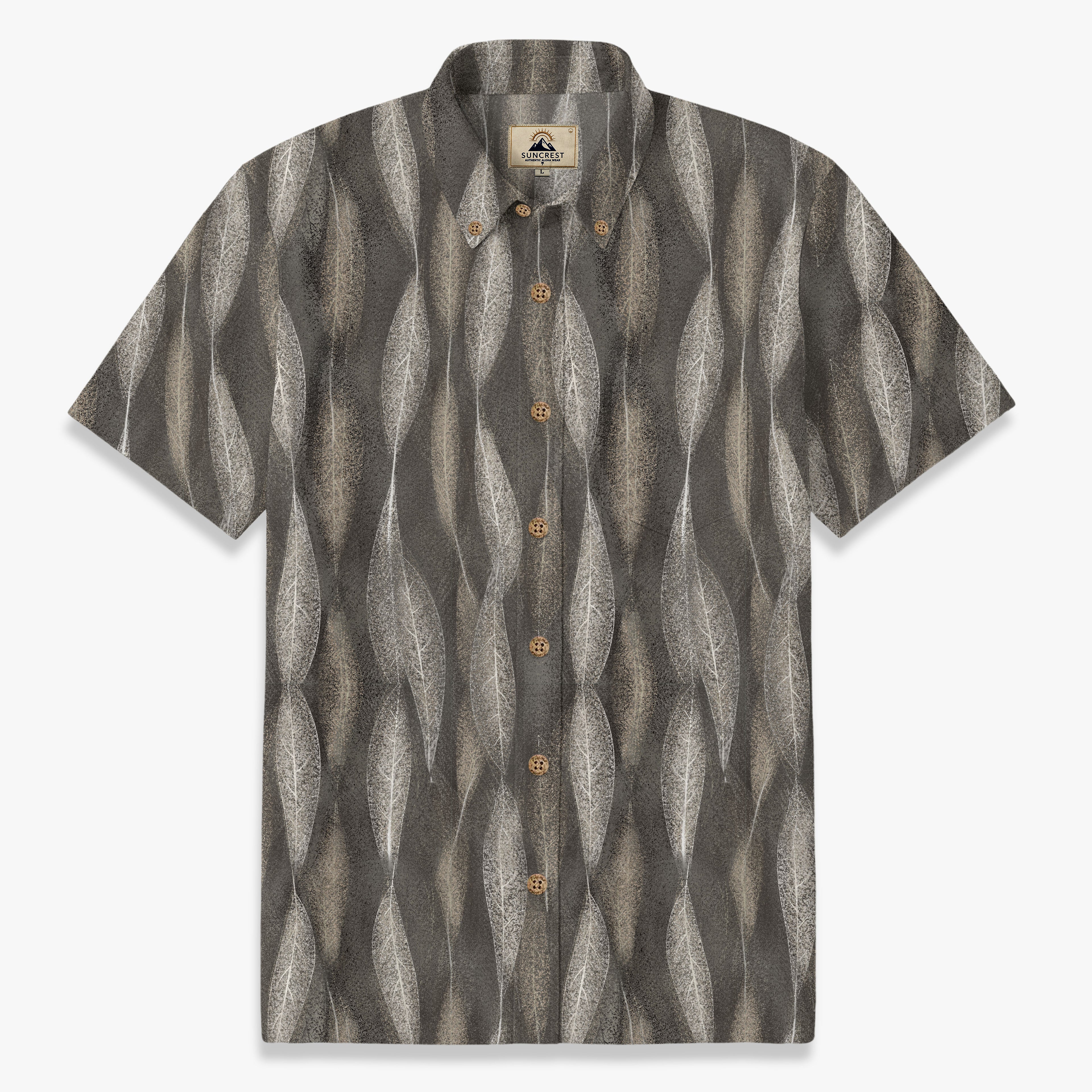 The Rustic Skeleton Leaf Shirt - Vintage Earth Tone