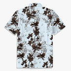 Light Blue Chinoiserie Floral Hawaiian Shirt for Men