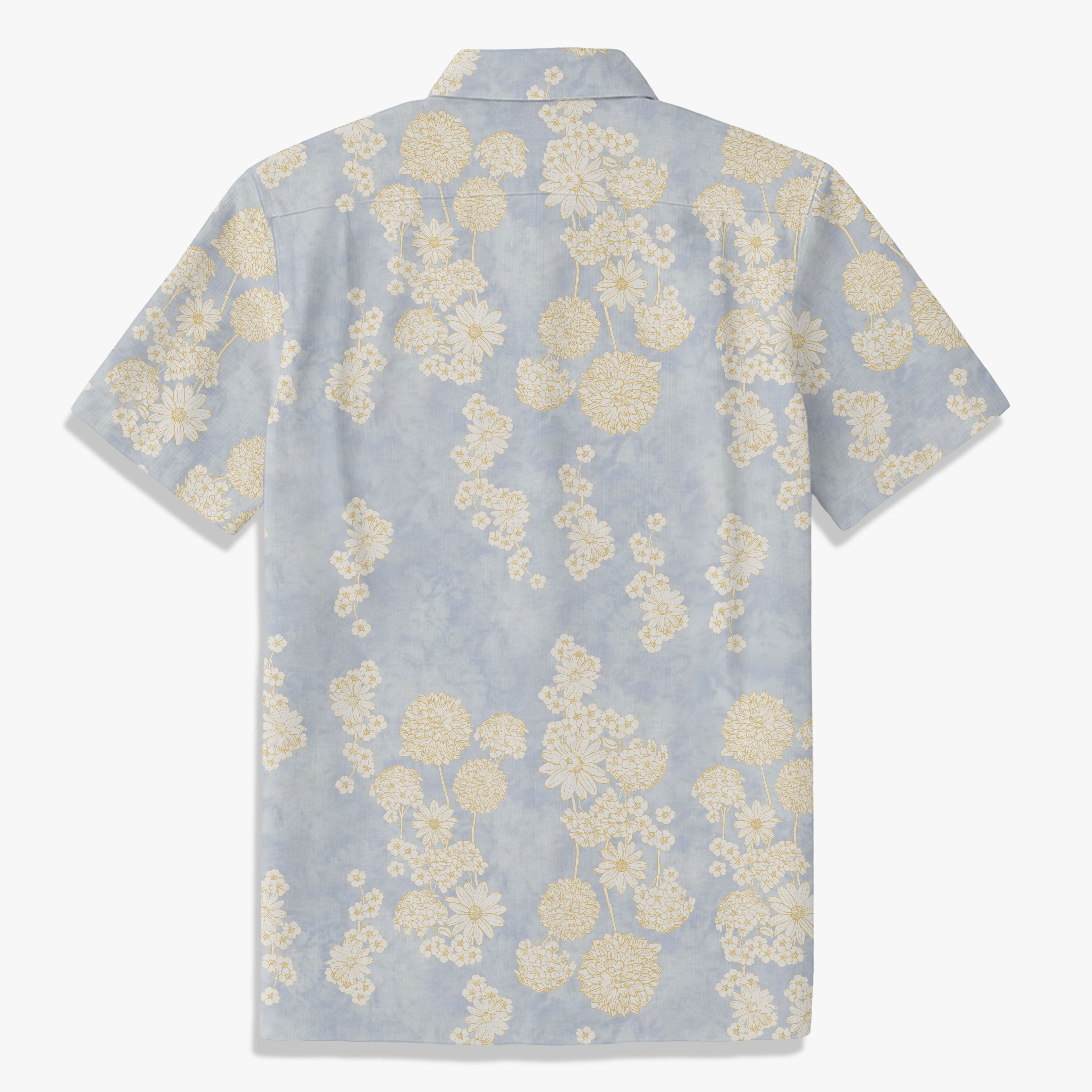 Suncrest "Golden Meadow" Men's Short Sleeve Resort Shirt - Cloud Wash Blue