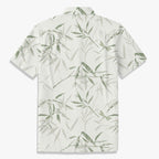 Men’s Bamboo Leaf Print Shirt – Japanese Minimal Summer Linen Style