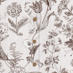 Vintage Botanical shirt buttons and fabric texture detail