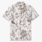 Vintage Botanical Line Art Hawaiian Shirt front view