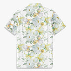 Iris and Peony Garden Hawaiian Shirt for Men back view