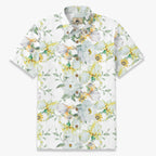 Iris and Peony Garden Hawaiian Shirt for Men front view