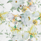 Iris and Peony Garden Hawaiian Shirt for Men hem and side seam detail