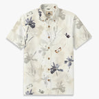 Ivory Ink Wash Iris Hawaiian Shirt for Men - front view