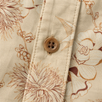 Ivory Swallow Garden Resort Shirt button and fabric texture detail visualization