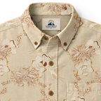 Ivory Swallow Garden Resort Shirt collar and placket detail visualization