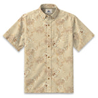 Ivory Swallow Garden Resort Shirt in warm ivory - front view