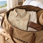 Ivory Swallow Garden Resort Shirt travel packing visualization