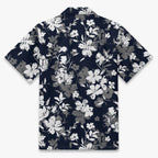 Midnight Brush Garden Resort Shirt in midnight navy - back view