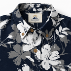 Midnight Brush Garden Resort Shirt collar and placket detail visualization