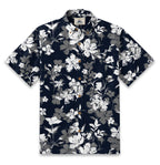 Midnight Brush Garden Resort Shirt in midnight navy - front view