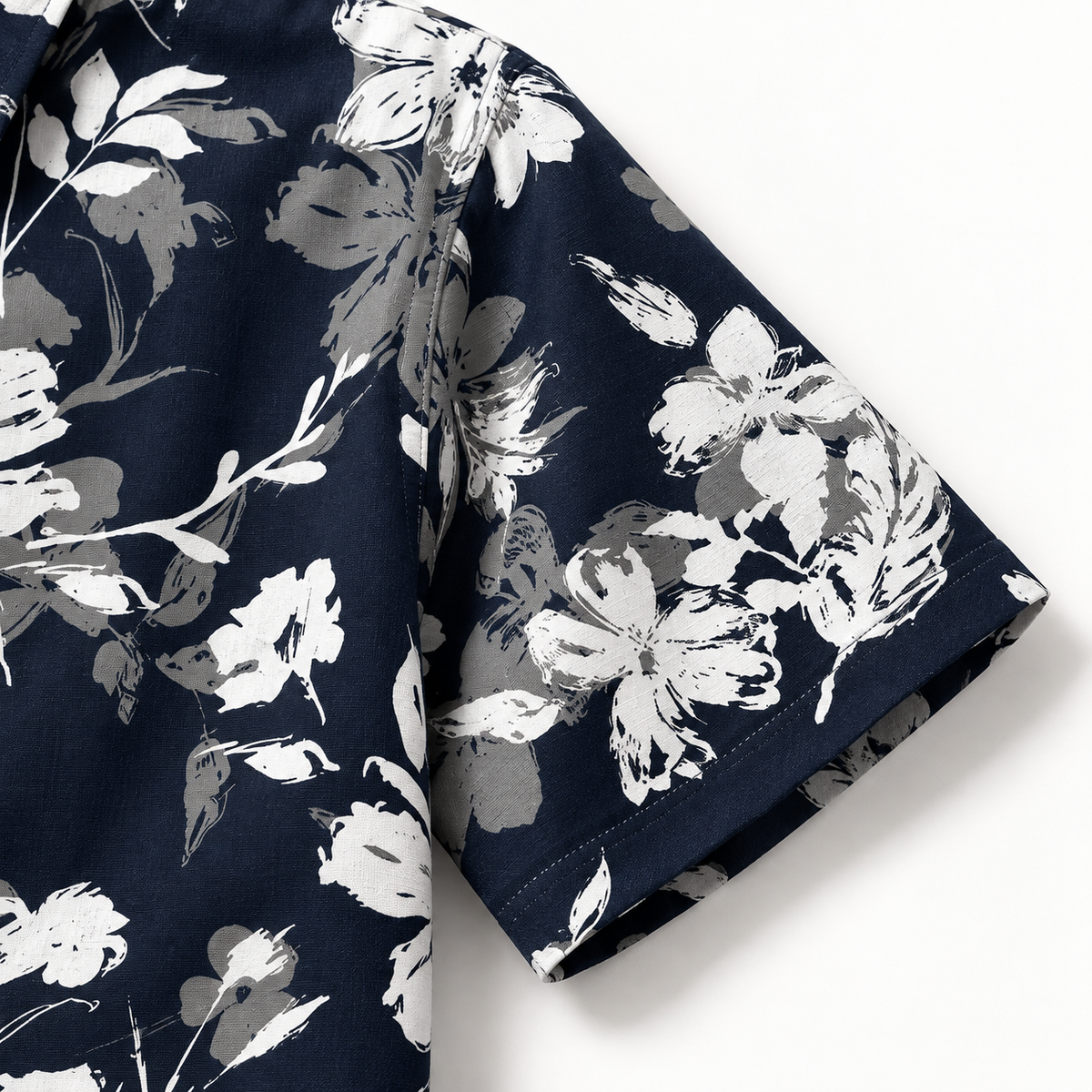 Midnight Brush Garden Resort Shirt short sleeve detail visualization