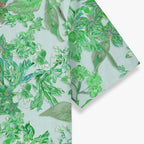 Spring Botanical Leaves Hawaiian Shirt for Men sleeve and fabric detail