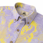 Purple Fortune Horse shirt collar label and placket detail