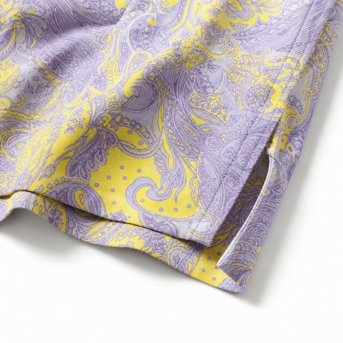 Purple Fortune Horse shirt hem and side seam detail