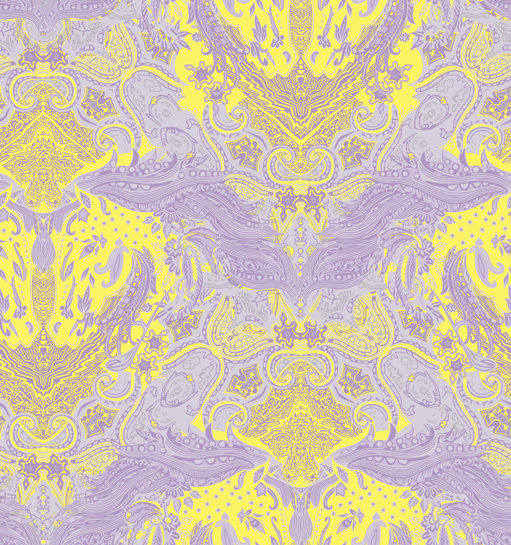 Purple Fortune Horse oriental horse motif pattern artwork