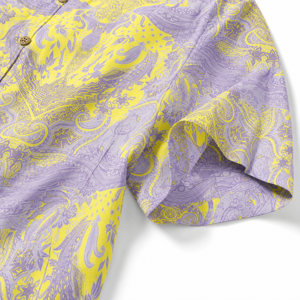 Purple Fortune Horse shirt sleeve cuff and fabric detail
