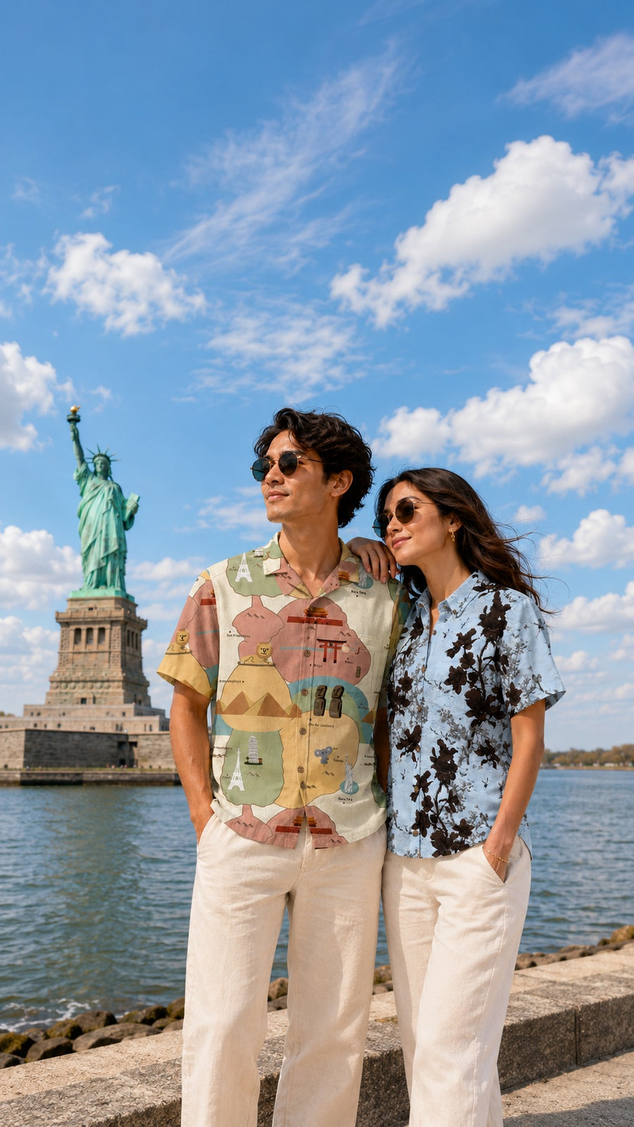 SUNCREST WEAR summer travel print shirts mobile banner